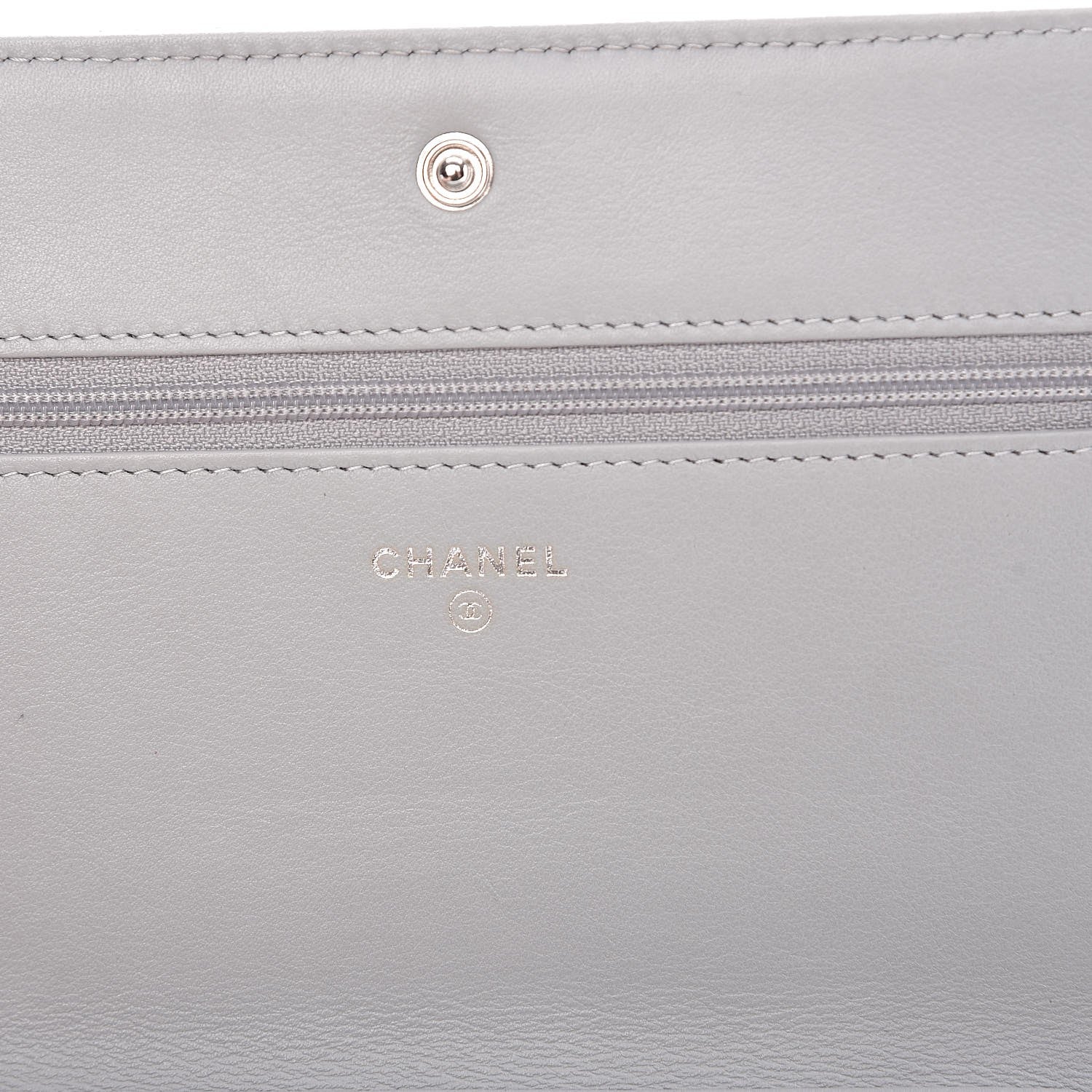 Chanel Woven Straw Raffia Deauville WOC Grey 6 of 9