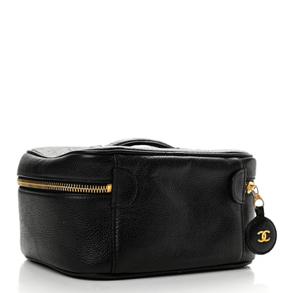Chanel Caviar Vanity Cosmetic Case Black 3 of 9