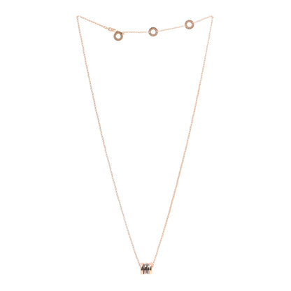Bulgari 18K Rose Gold Cermet Small B.Zero1 Pendant Necklace 3 of 9