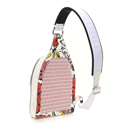 Christian Louboutin X SHUN SUDO Calfskin Button Flower Loubifunk Sling Bag White Multicolor 3 of 9