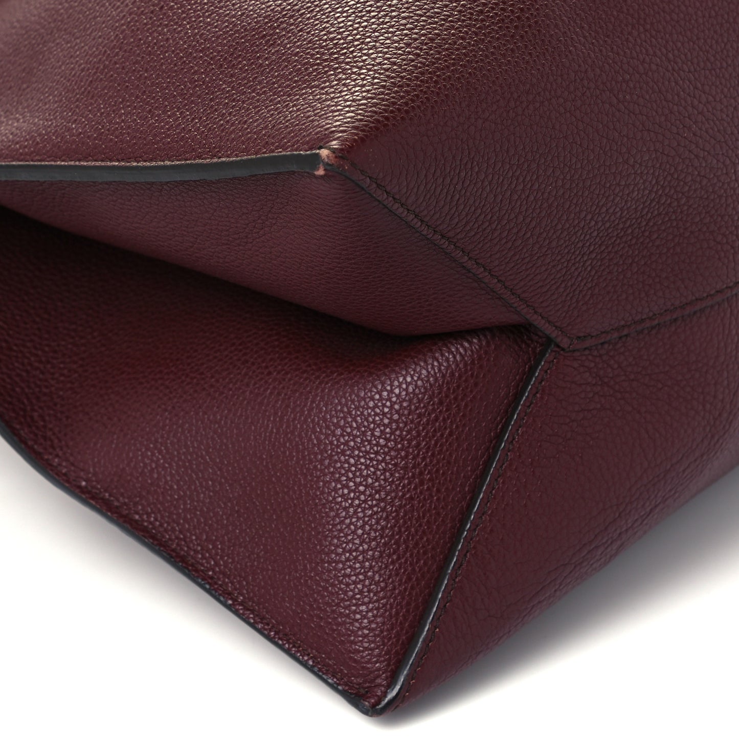 Grained Calfskin Small Tyndale Bucket Bag Burgundy