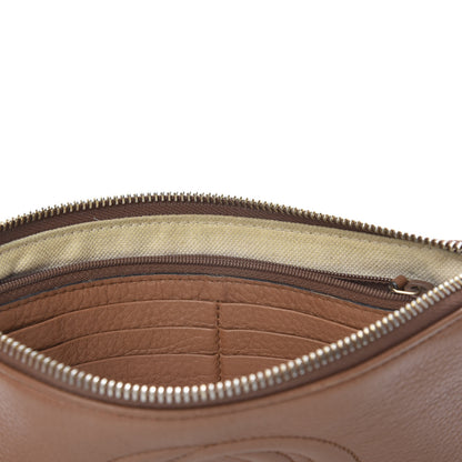 Gucci Pebbled Calfskin Soho Wristlet Camelia 9 of 14