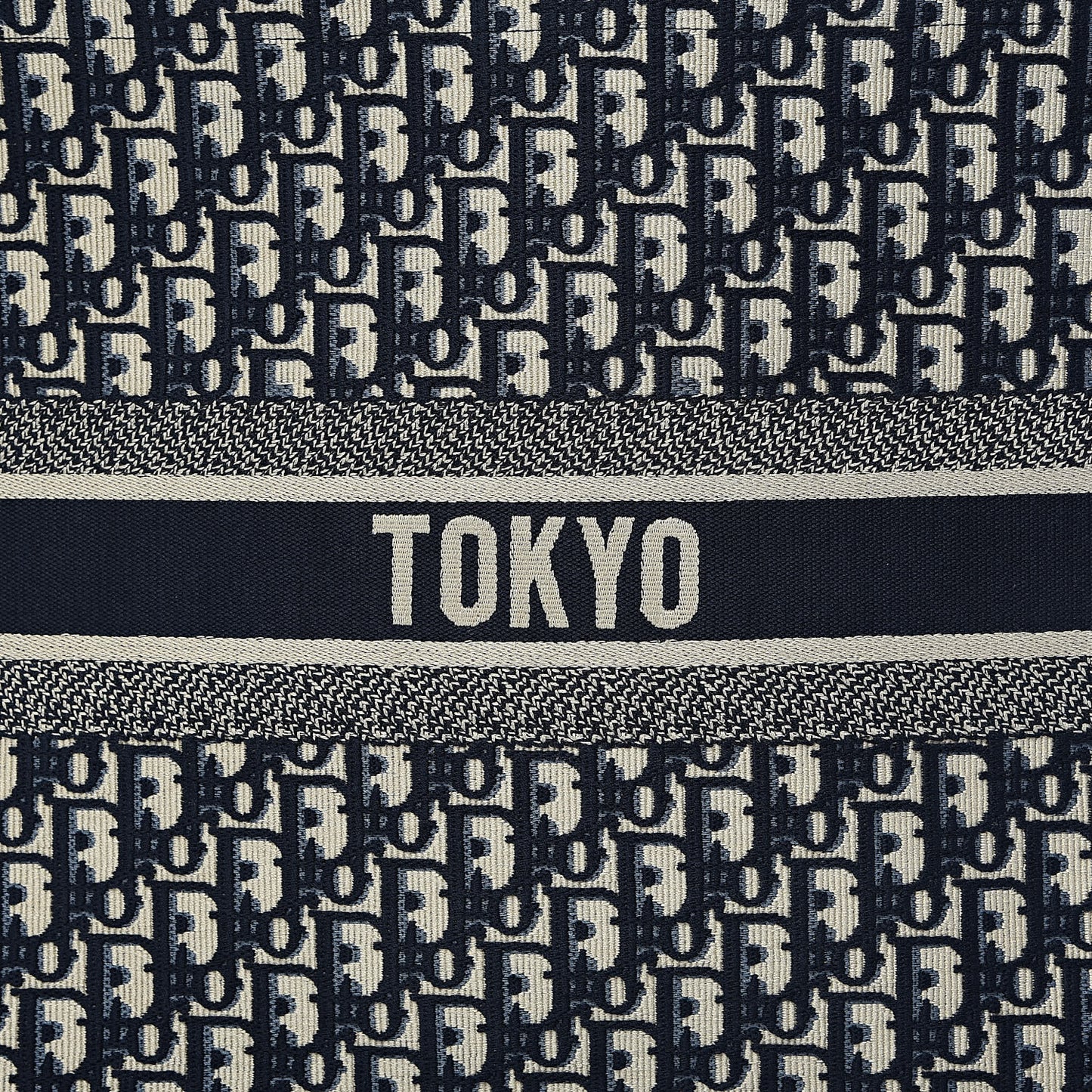 Oblique Book Tote Blue Multicolor