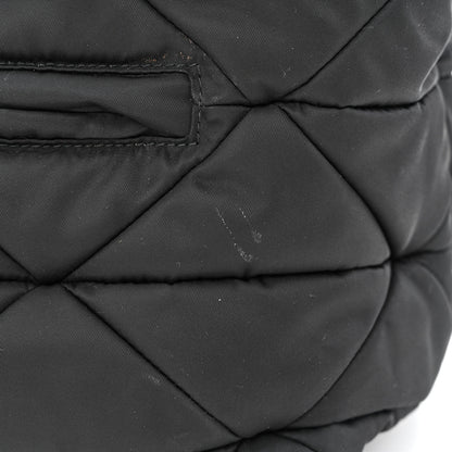 Prada Re-Nylon Nappa Triangle Quilted Padded Small Double Handled Zip Tote Black 14 of 16