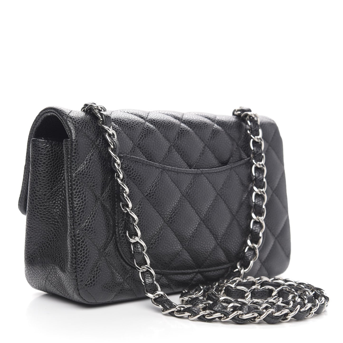 Caviar Quilted Mini Rectangular Flap Black