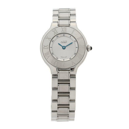 Cartier Stainless Steel 28mm Must De 21 Quartz Watch 1 of 4