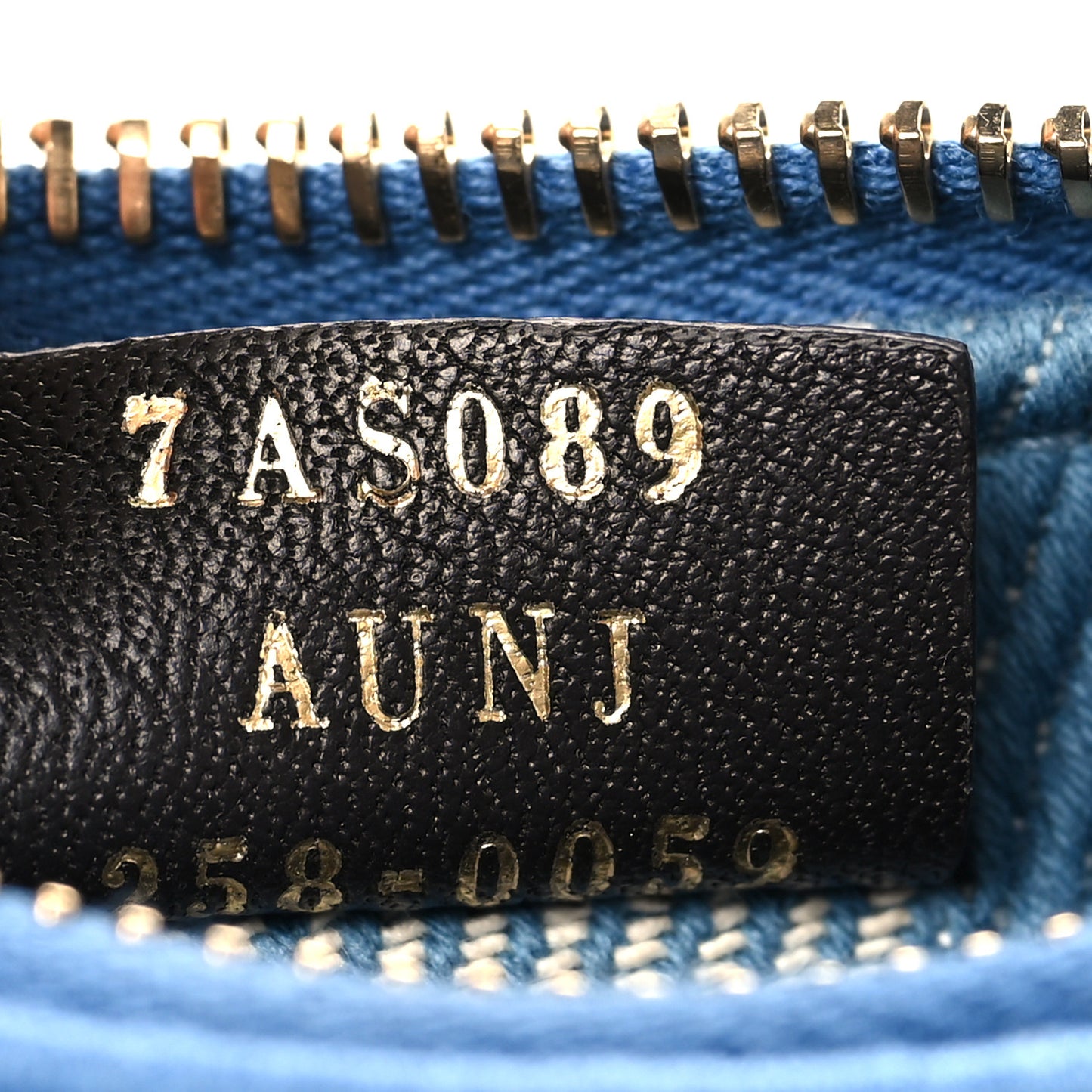 Denim Effect Fabric Jacquard FF 1974 Nano Fendigraphy Hobo Charm Blue White
