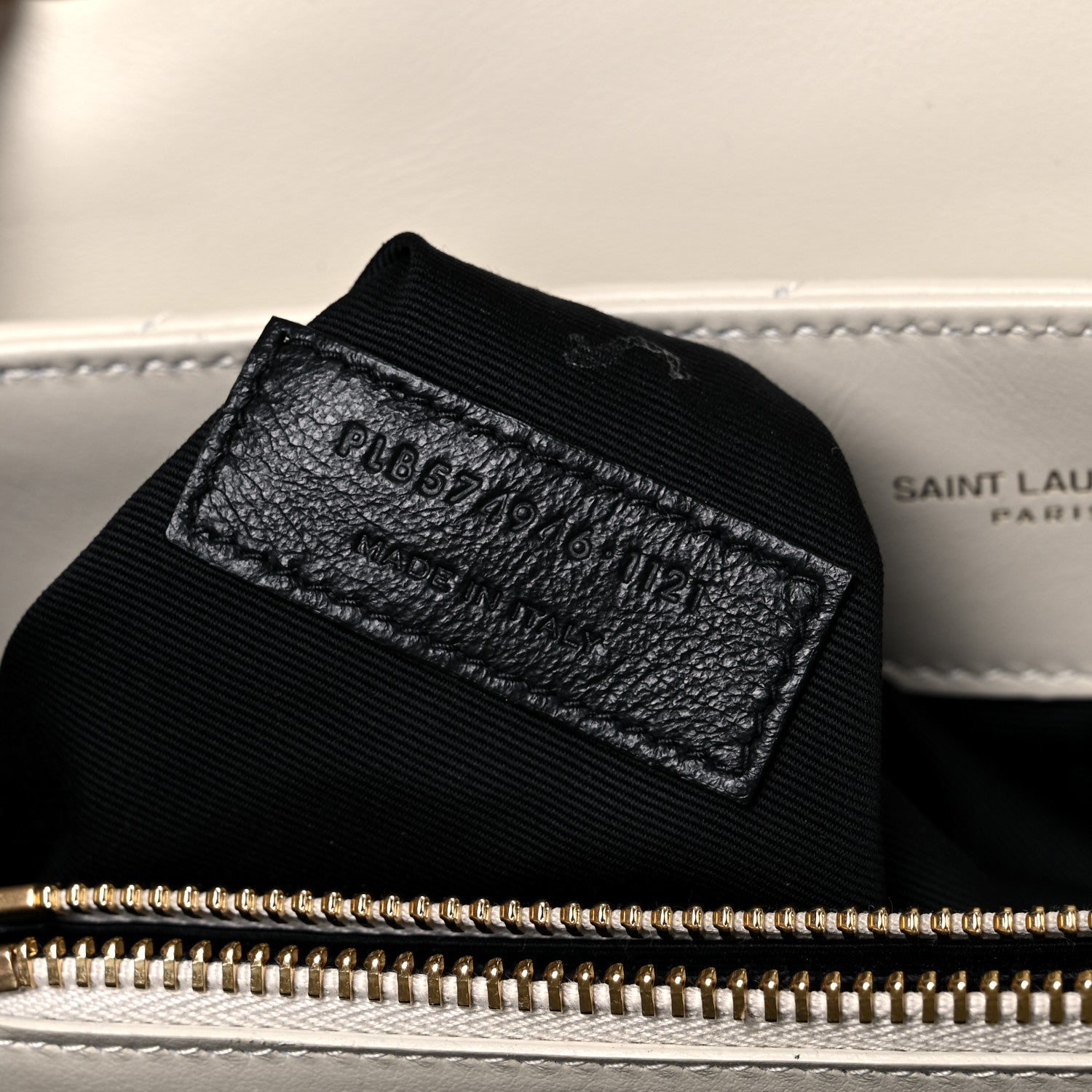 Saint Laurent Calfskin Y Quilted Monogram Medium Loulou Chain Satchel Blanc Vintage 8 of 17