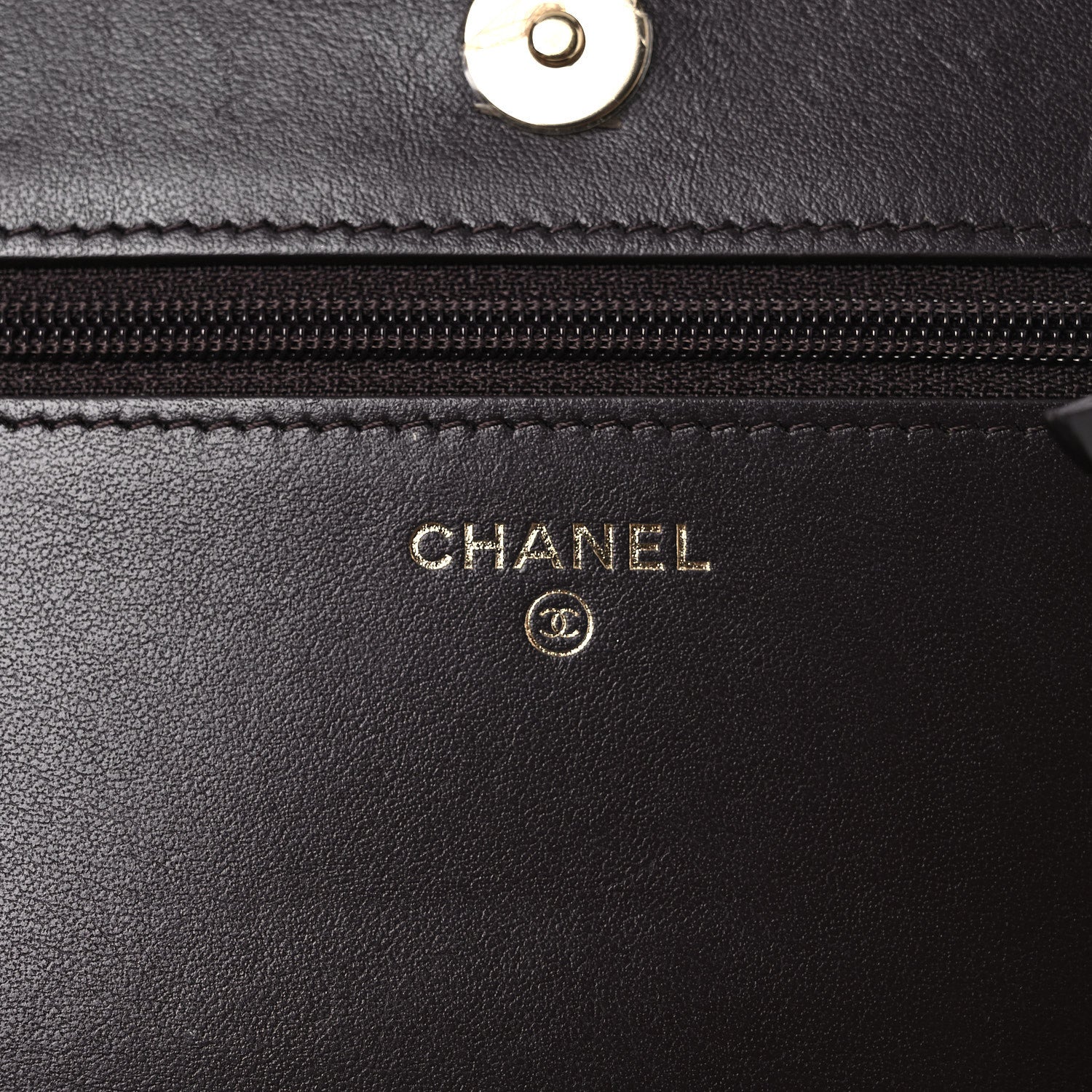 Chanel Caviar Quilted Boy Wallet On Chain WOC Dark Brown 6 of 13