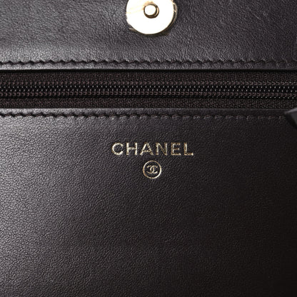 Chanel Caviar Quilted Boy Wallet On Chain WOC Dark Brown 6 of 13