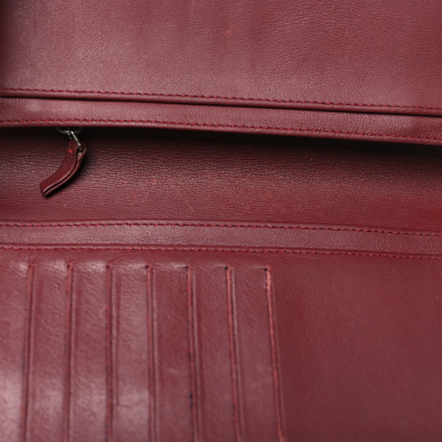 Caviar Timeless CC Yen Wallet Burgundy