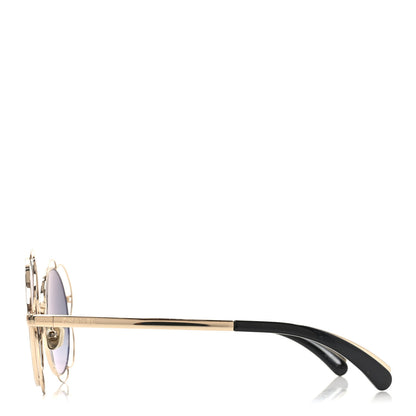 Chanel Metal Round Camellia Sunglasses 71573 Gold 3 of 7