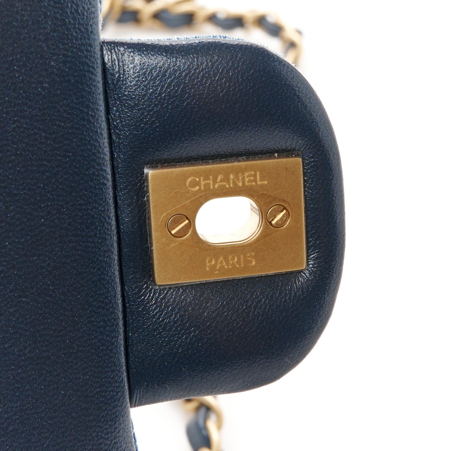 Chanel Washed Denim Quilted Mini Rectangular Flap Blue 7 of 12