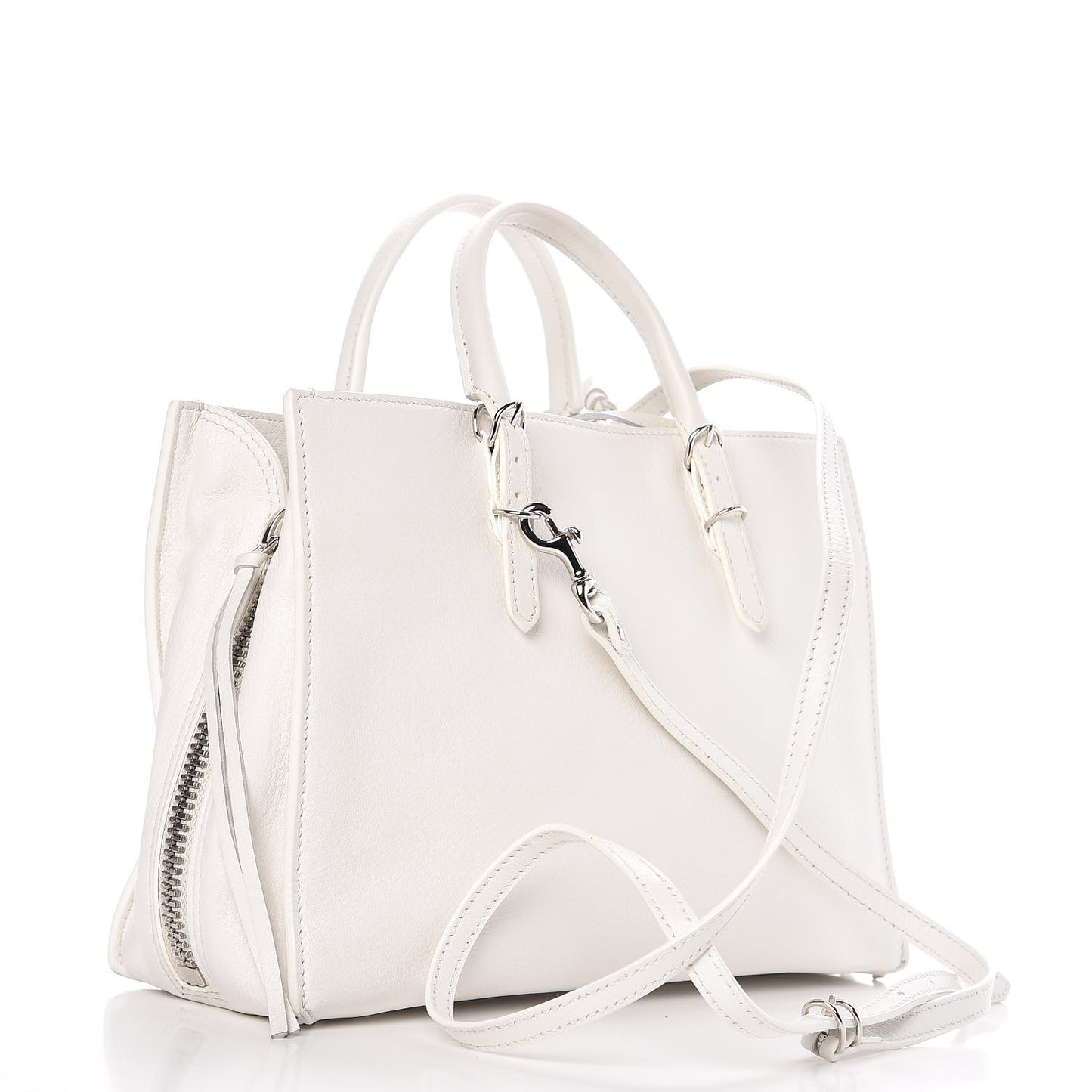 Veau Papier A6 Zip Around Tote White