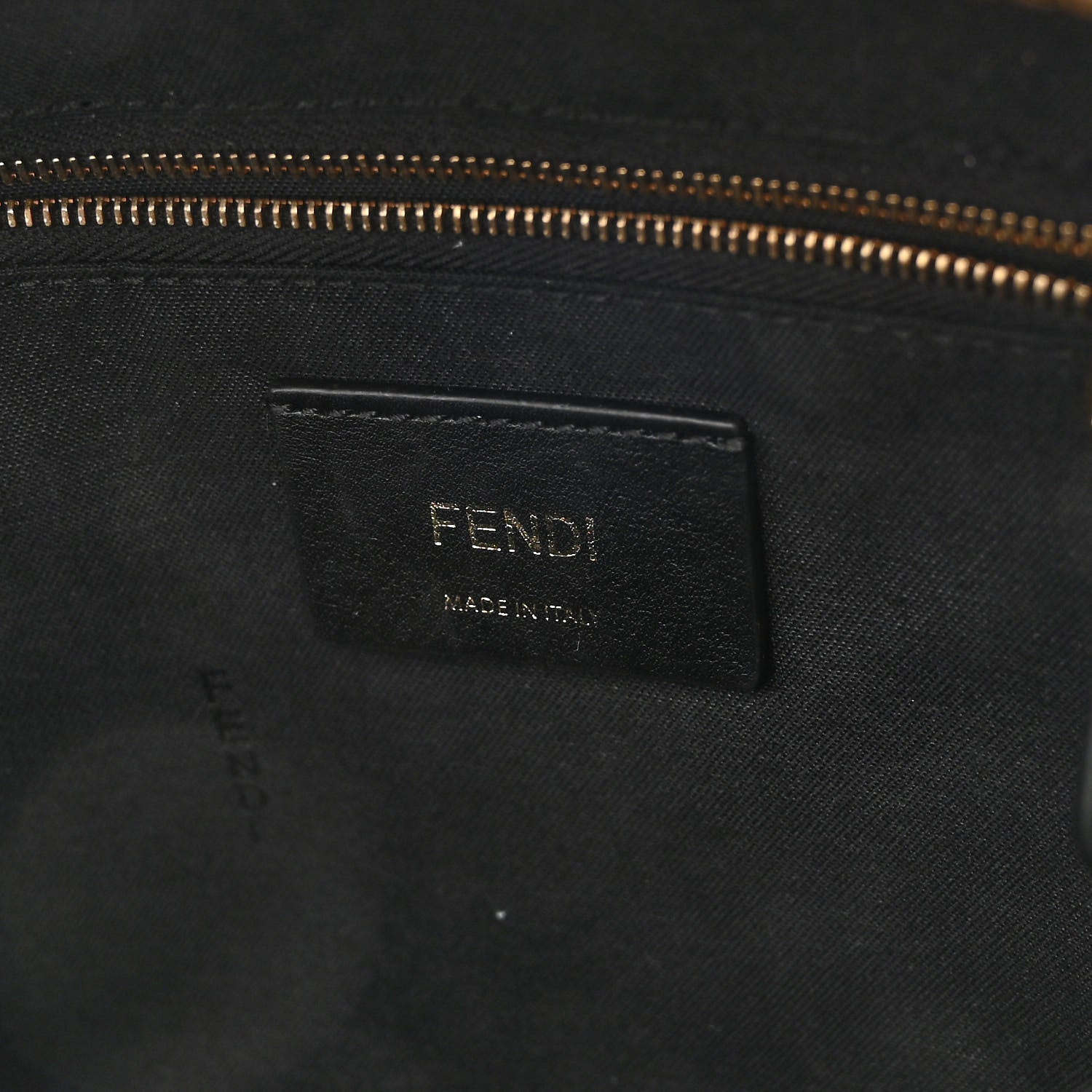 Fendi Vitello Bi-Color FF 1974 Embossed Mini Backpack Maya Black 6 of 9