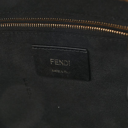 Fendi Vitello Bi-Color FF 1974 Embossed Mini Backpack Maya Black 6 of 9