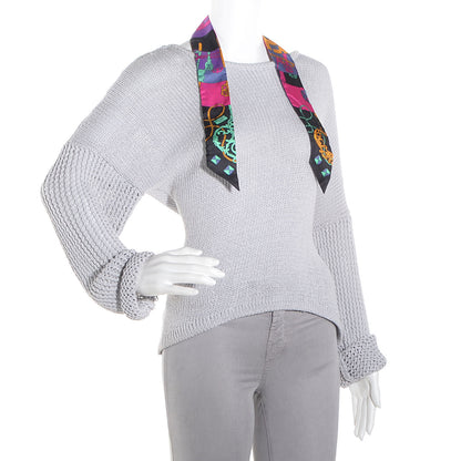 Hermes Silk Tours de Cles Twilly Noir Fuchsia Vert 2 of 7