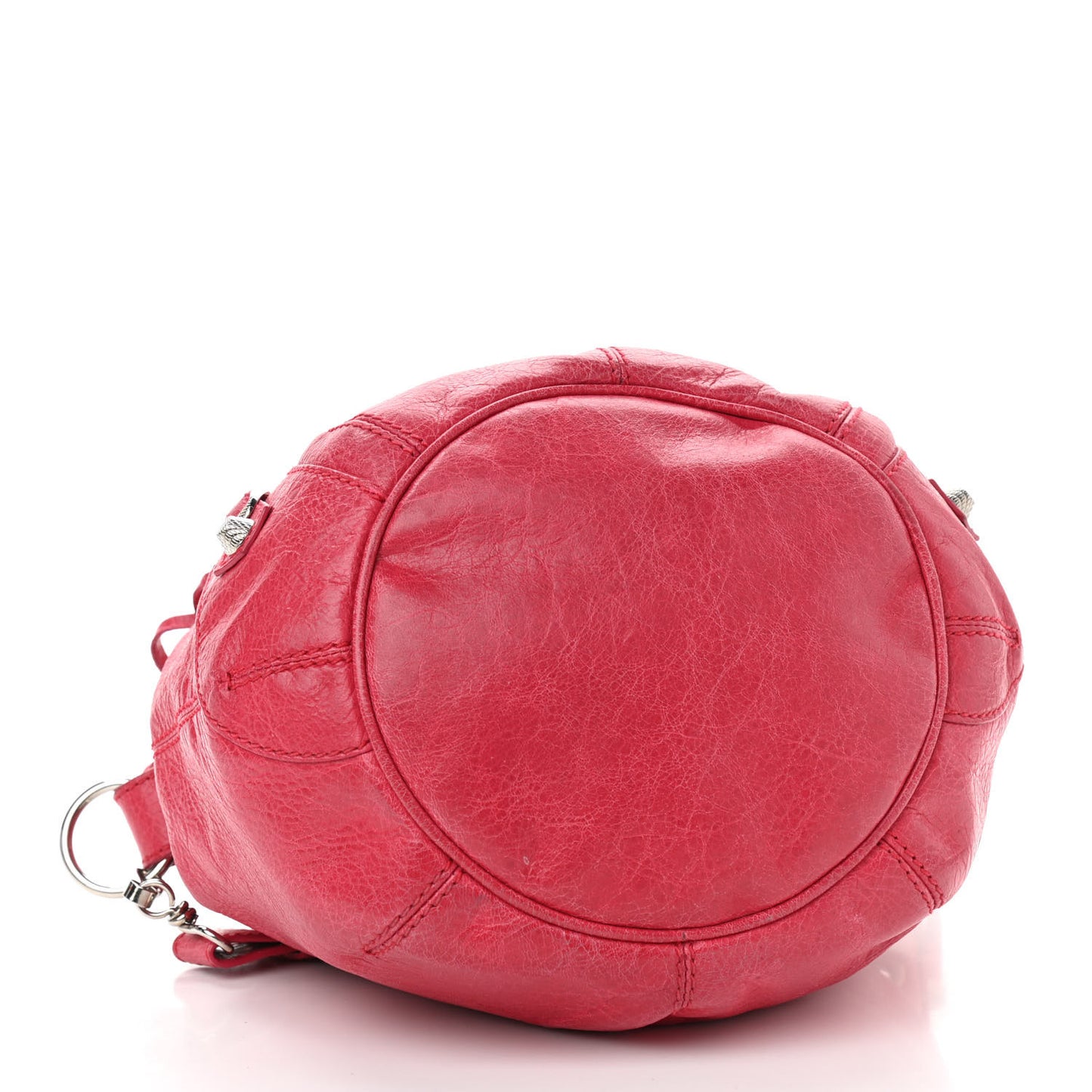 Agneau Giant 12 Silver Hardware Mini Pompon Rose Thulian