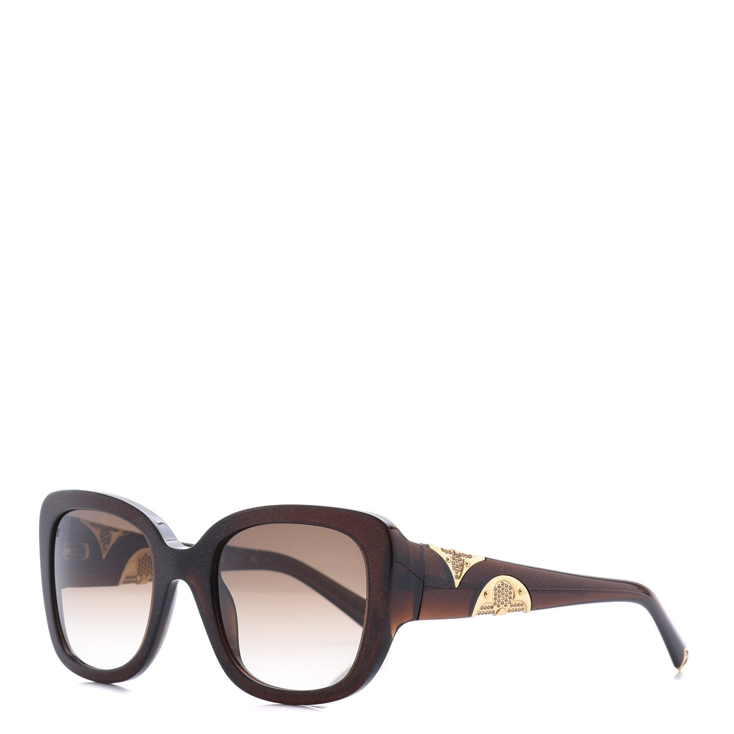 Louis Vuitton Iris PM Sunglasses Z0681W Brown Speckling 1 of 8