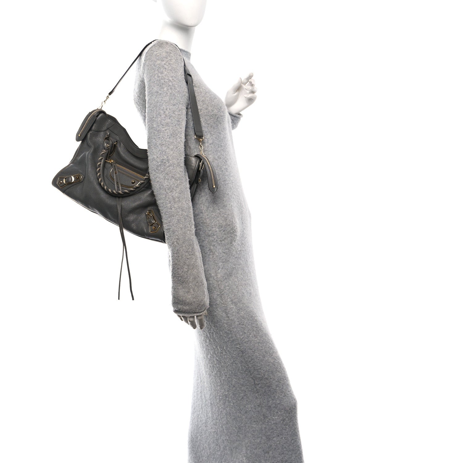 Balenciaga Chevre Gold Metallic Edge Hardware City Gris Acier 2 of 11