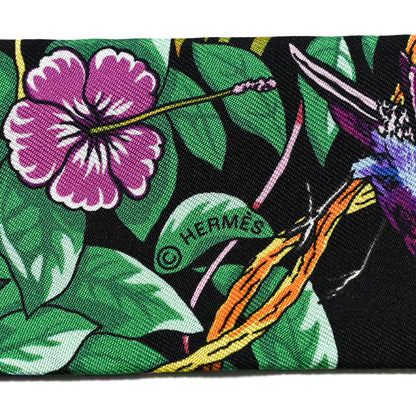 Hermes Silk Jungle Love Love Twilly Black Vert Rose Vif 3 of 4