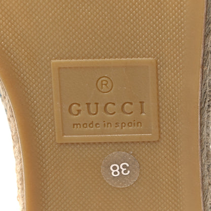 Gucci Terry Cloth Interlocking G Espadrilles 38 Sweet Blue Dusty White Beige 6 of 8