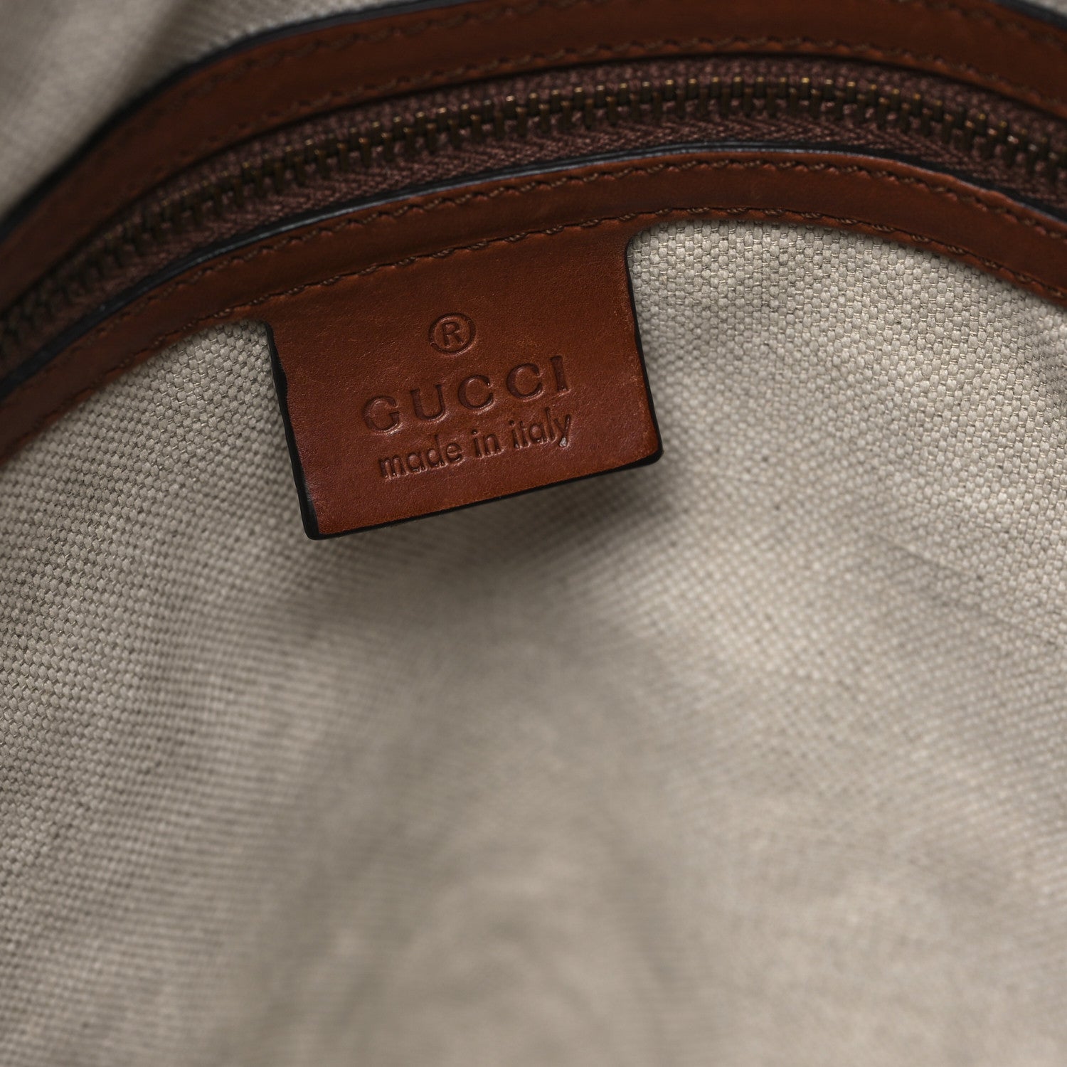 Gucci Washed Soft Calfskin Ribot Horse Heads Hobo Marrone Medio 6 of 13