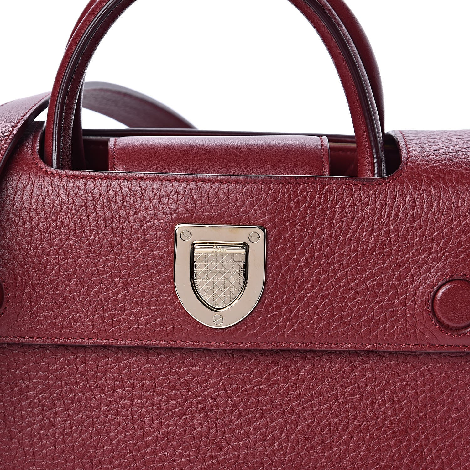 Christian Dior Grained Calfskin Mini Diorever Flap Dark Red 9 of 9