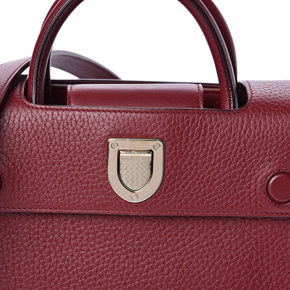 Christian Dior Grained Calfskin Mini Diorever Flap Dark Red 9 of 9