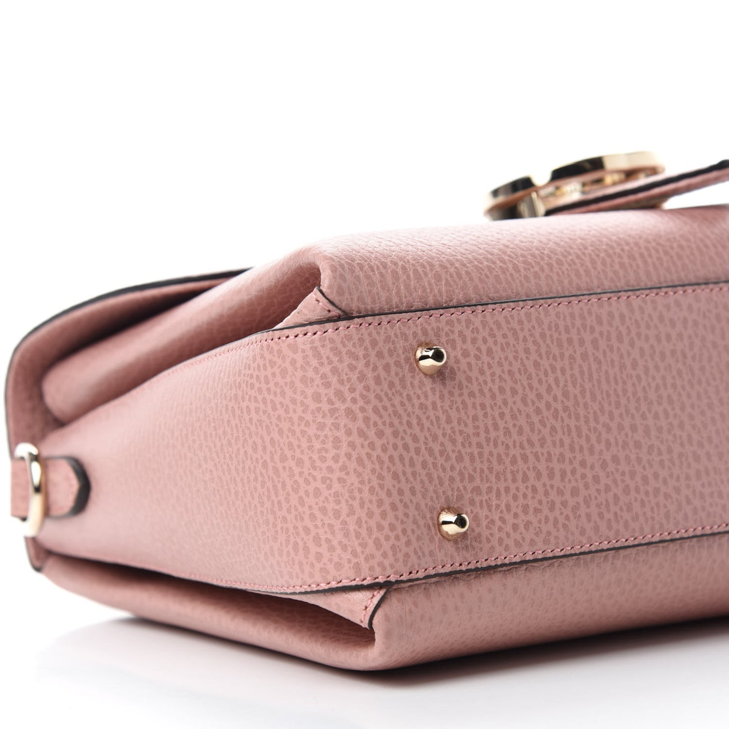 Dollar Calfskin Interlocking G Top Handle Shoulder Bag Soft Pink