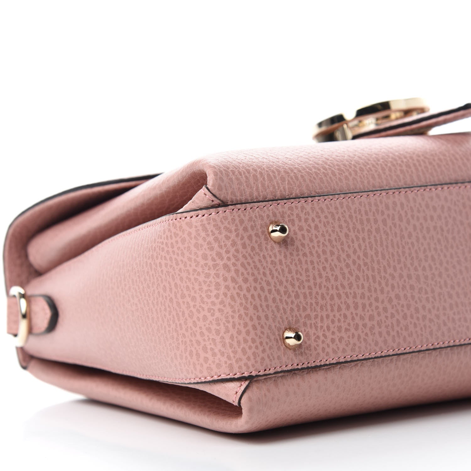 Gucci Dollar Calfskin Interlocking G Top Handle Shoulder Bag Soft Pink 6 of 10
