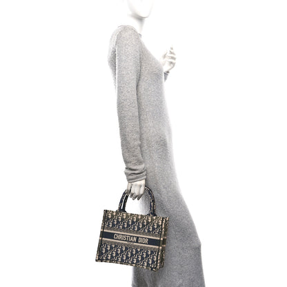 Christian Dior Oblique Small Book Tote Blue Multicolor 2 of 10