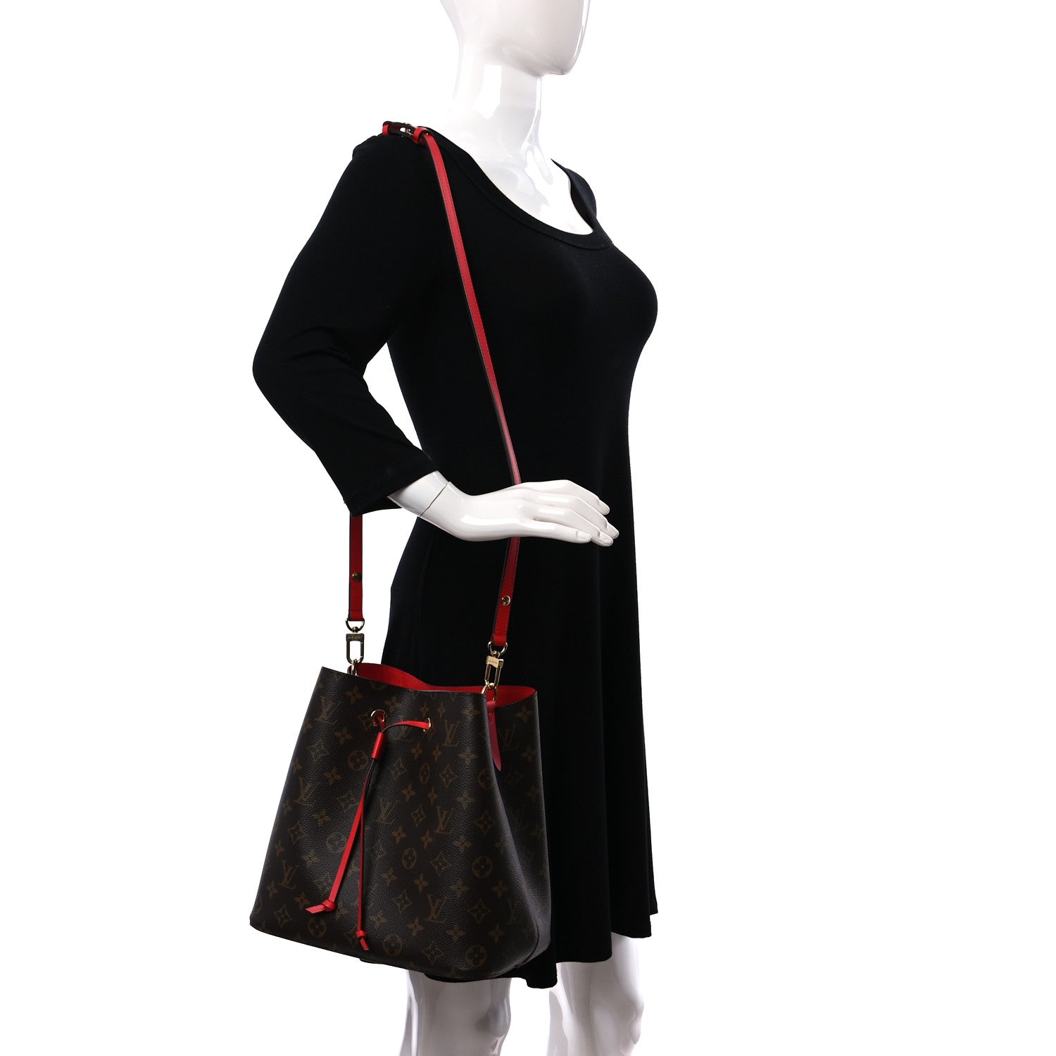 Louis Vuitton Monogram Neonoe MM Coquelicot 2 of 10