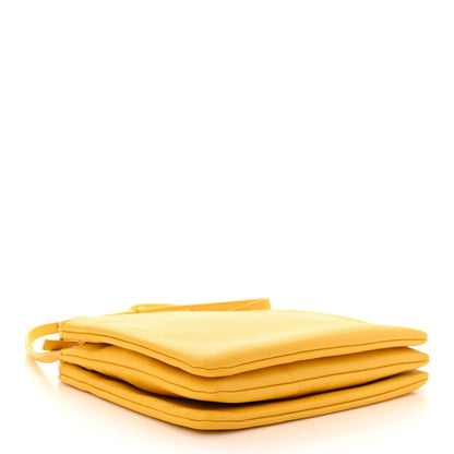 Celine Lambskin Small Trio Crossbody Bag Fluo Yellow 4 of 11