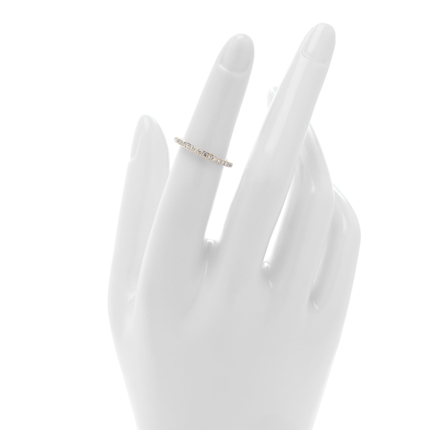 18K Yellow Gold Diamond 2mm Cable Collectibles Band Ring 48 4.5
