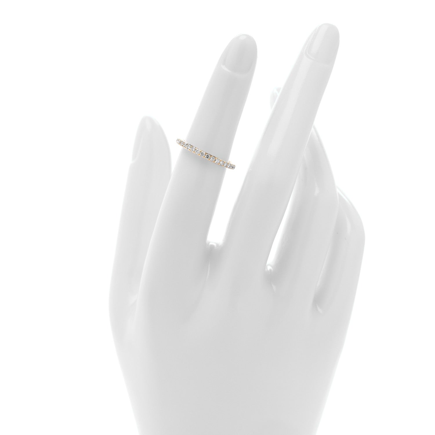 David Yurman 18K Yellow Gold Diamond 2mm Cable Collectibles Band Ring 48 4.5 2 of 4