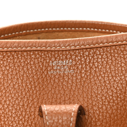 Hermes Taurillon Clemence Evelyne III PM Gold 7 of 10