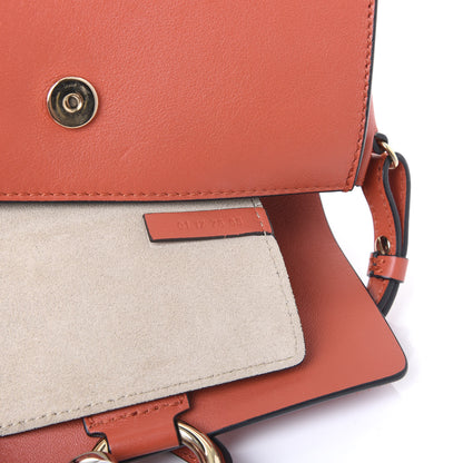Chloe Suede Calfskin Mini Faye Shoulder Bag Plaid Red 6 of 10