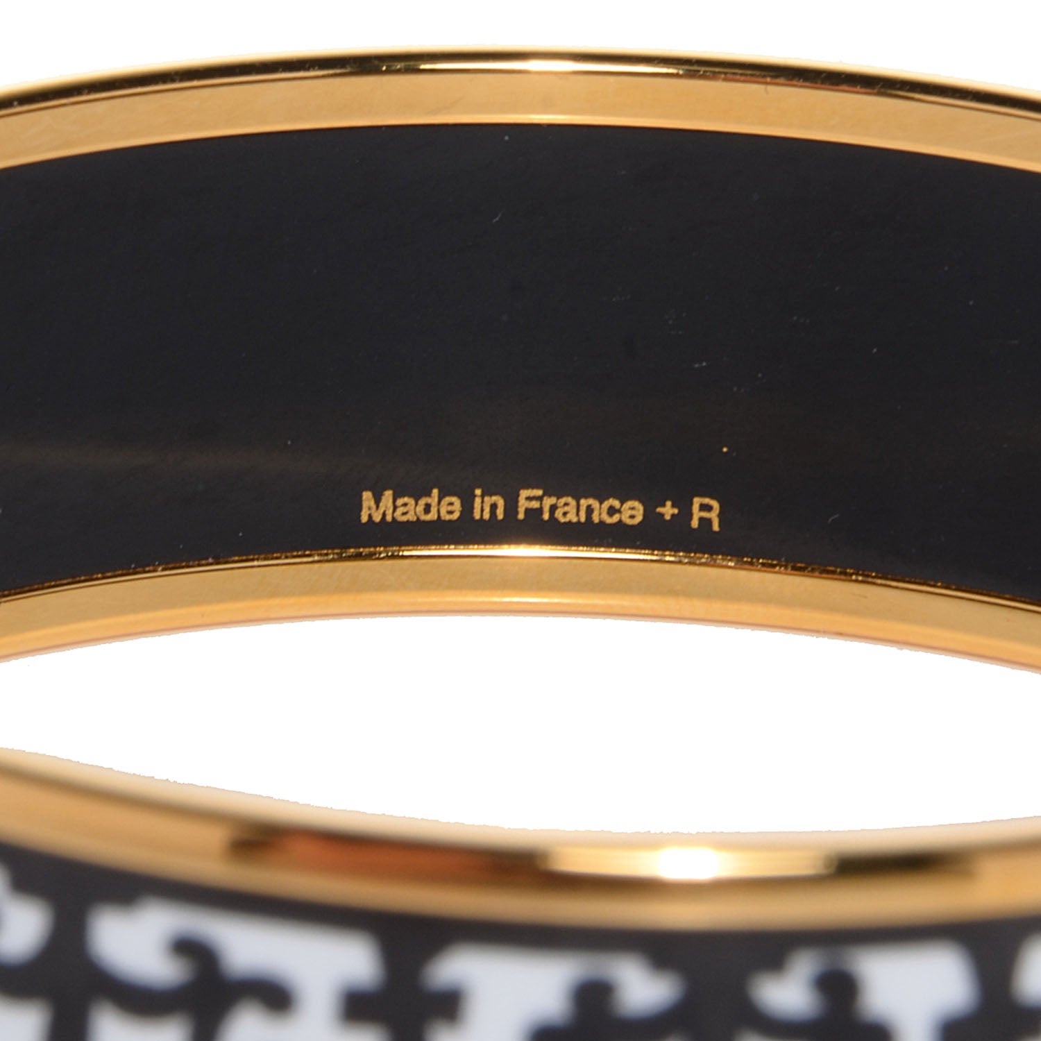 Hermes Enamel Printed Wide Balcons du Guadalquivir Bracelet 65 Black 4 of 5