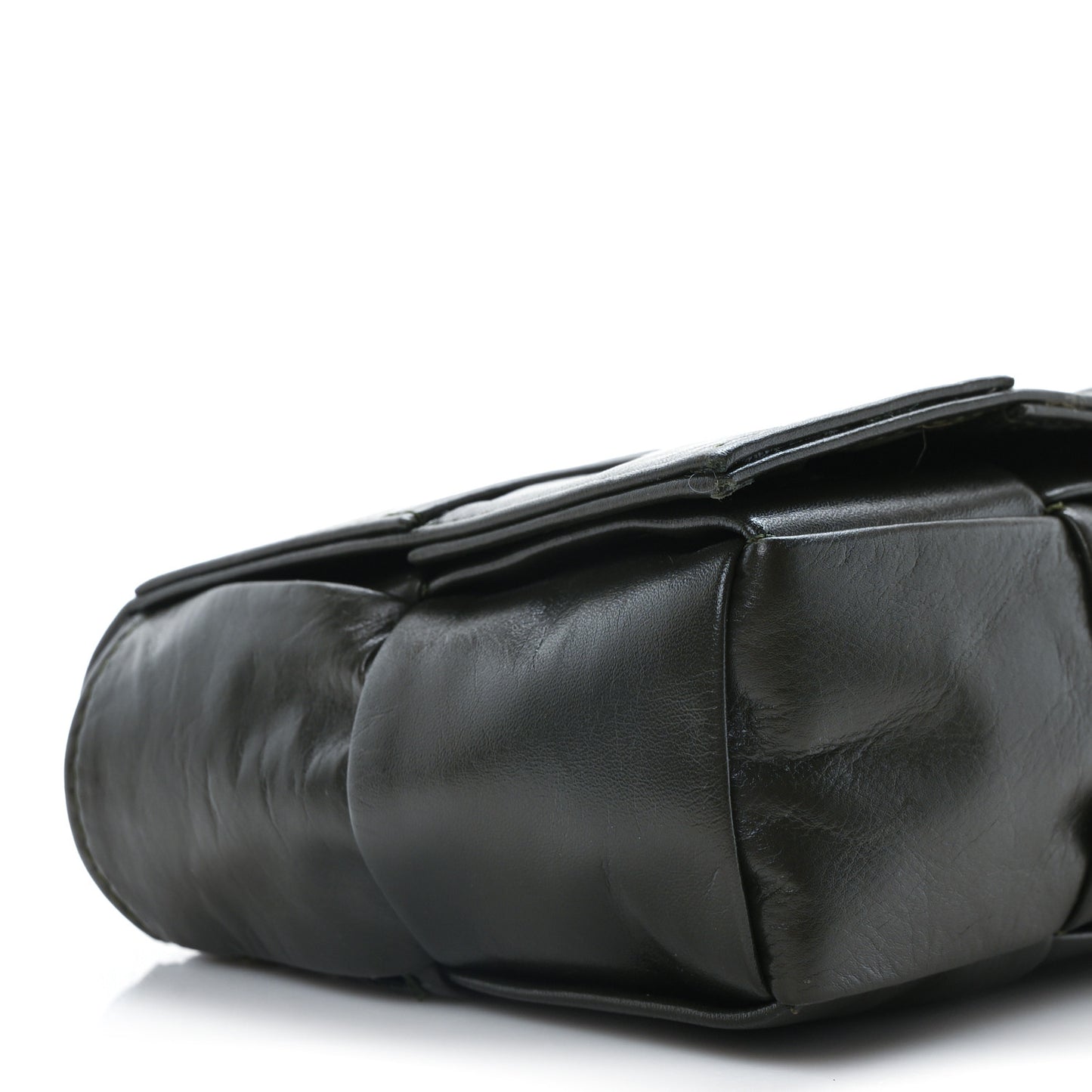 Paper Calfskin Intrecciato Cassette Belt Bag Crocodile