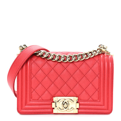 Chanel Caviar Quilted Small Boy Flap Red 1 of 10