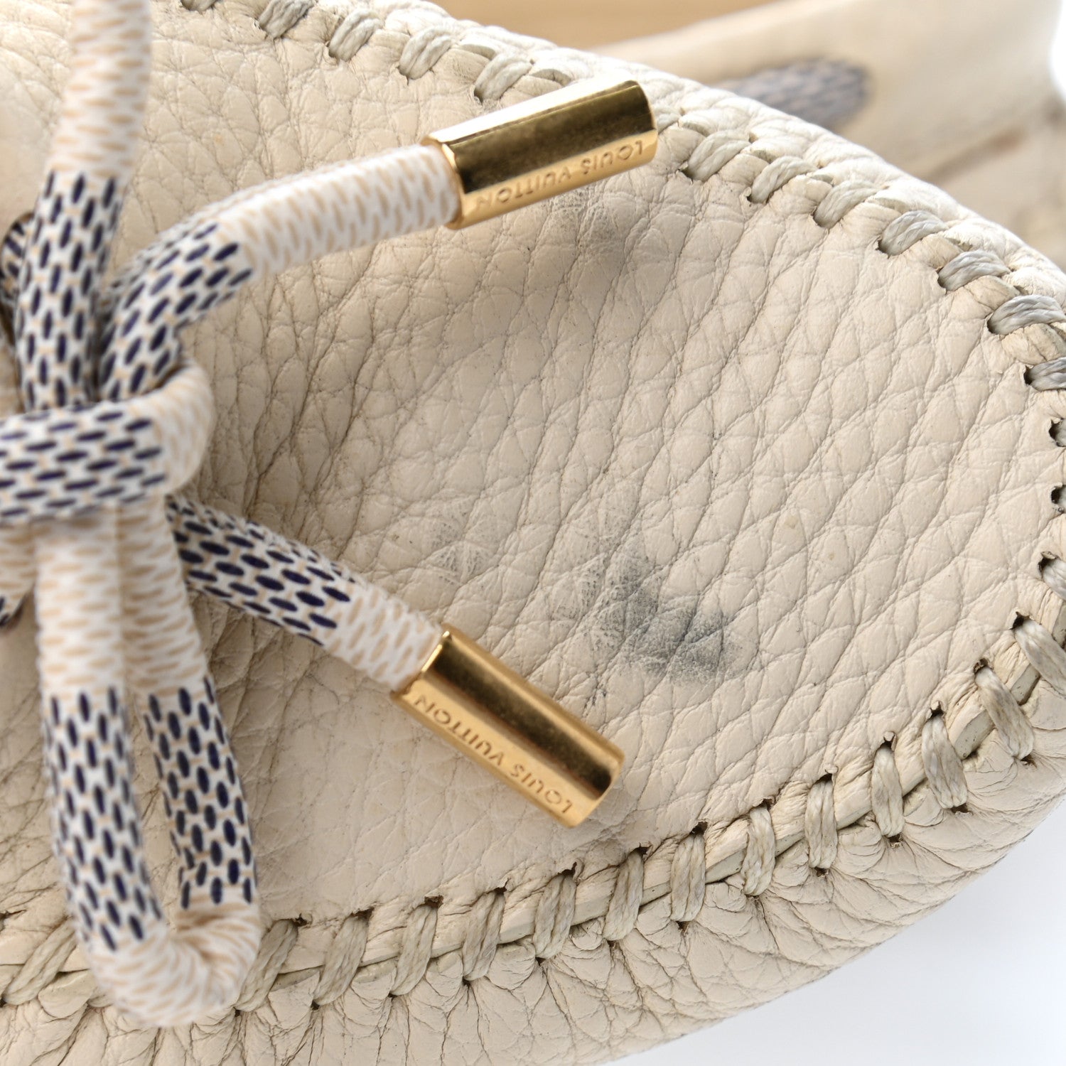 Louis Vuitton Calfskin Damier Azur Gloria Loafers 37 5 of 5