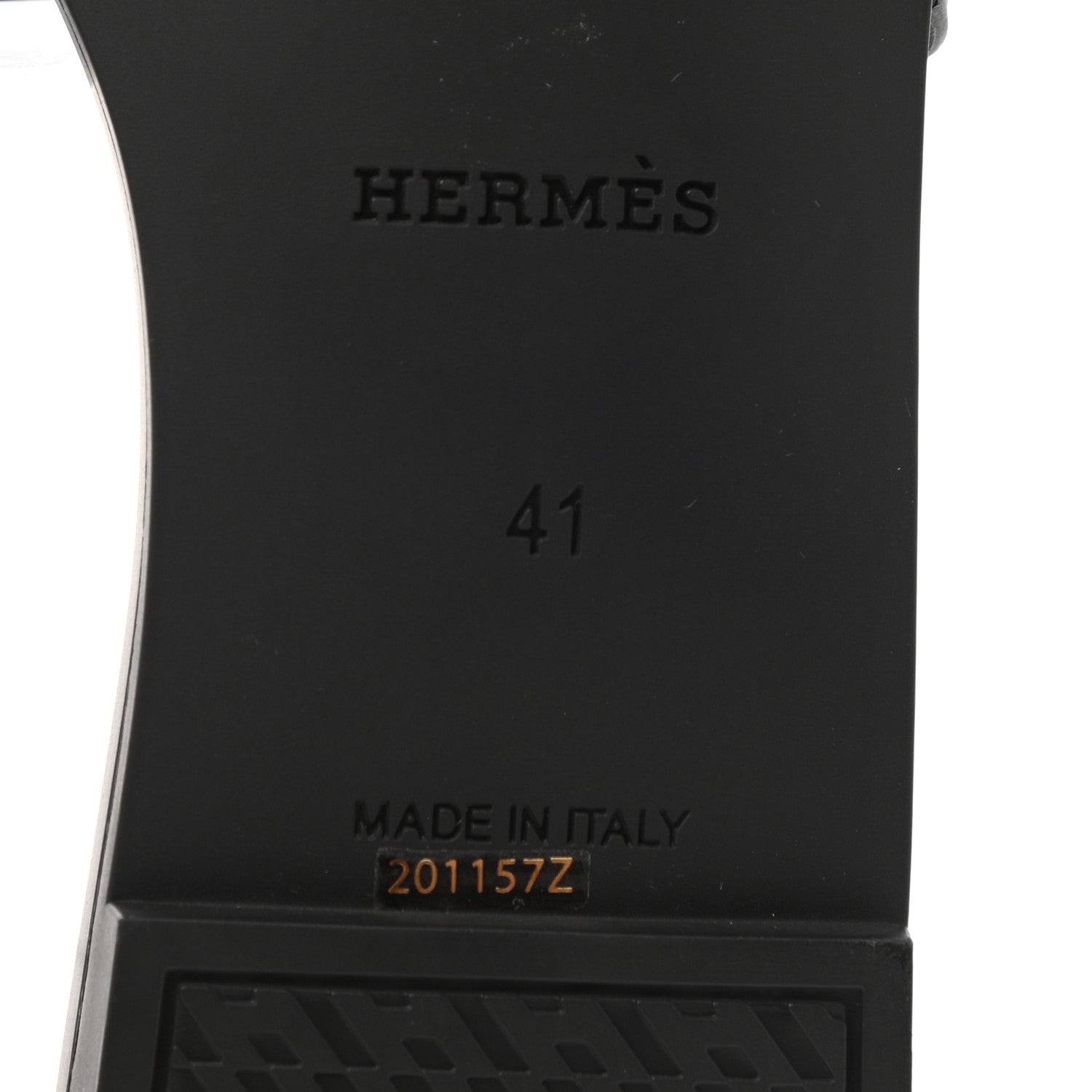 Hermes Rubber Aloha Sandals 41 Black 6 of 8