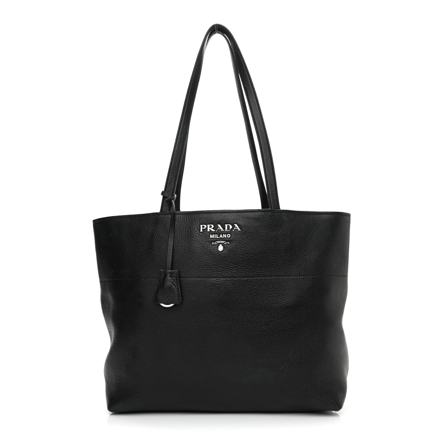 Prada Vitello Daino Zip Shopping Tote Black 1 of 11