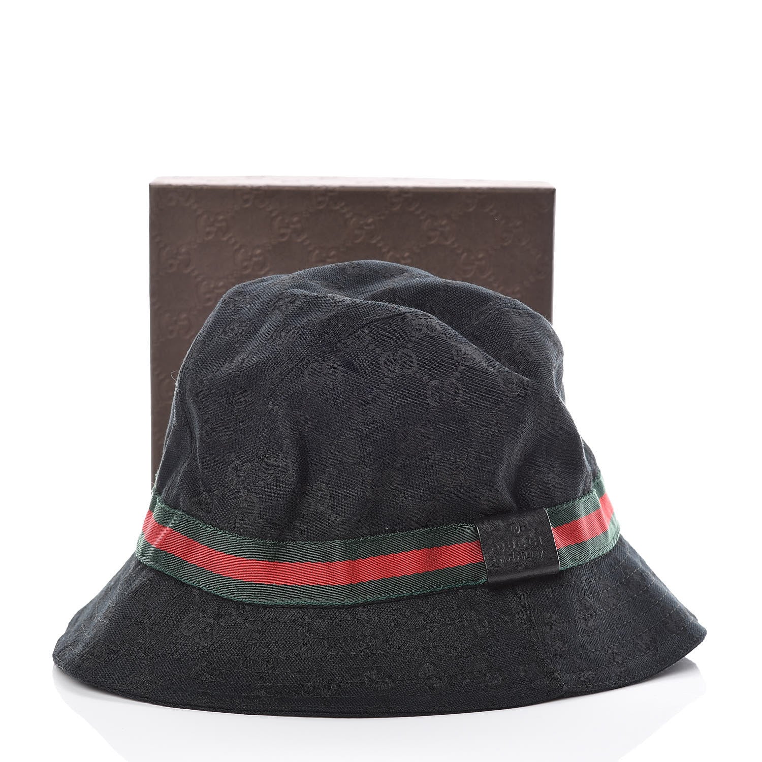 Gucci Monogram Web Bucket Hat M Black 6 of 6