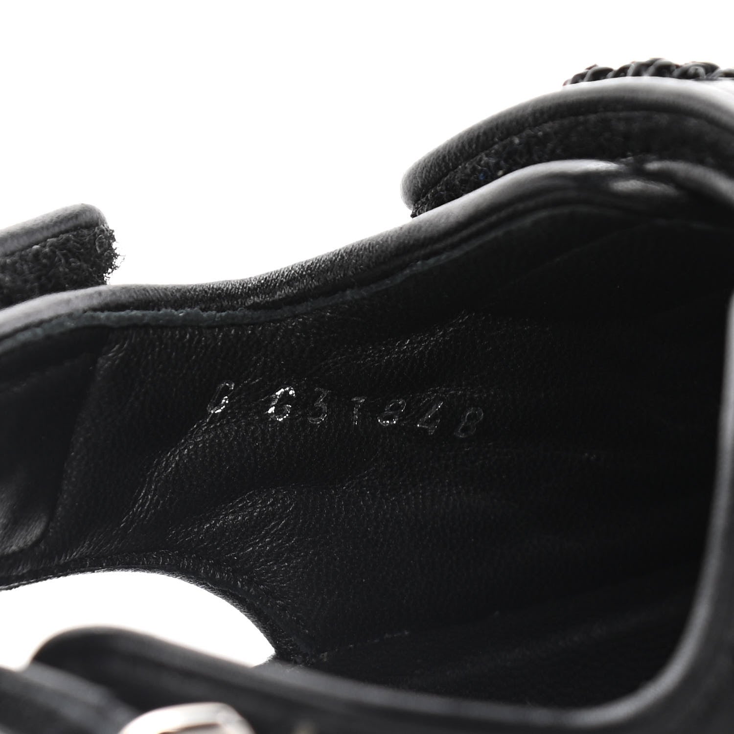 Chanel Lambskin Velcro Dad Sandals 36 Black 10 of 15