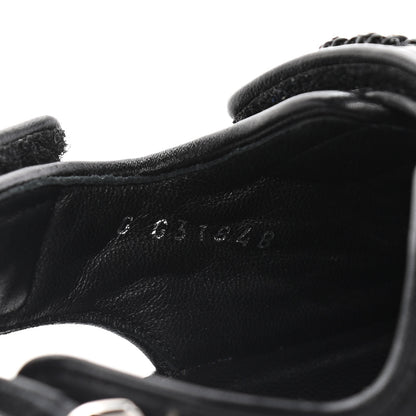 Chanel Lambskin Velcro Dad Sandals 36 Black 10 of 15