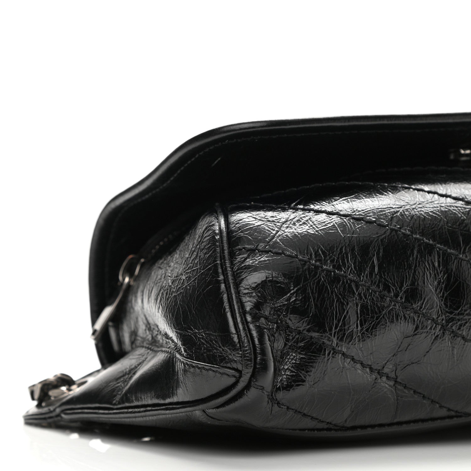 Saint Laurent Crinkled Calfskin Matelasse Monogram Niki Body Bag Black 9 of 11