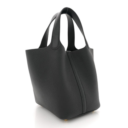 Hermes Taurillon Clemence Picotin Lock 18 PM Black 2 of 11