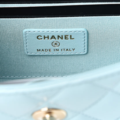 Chanel Lambskin Quilted Mini Trendy CC Chain Wallet Light Blue 5 of 11